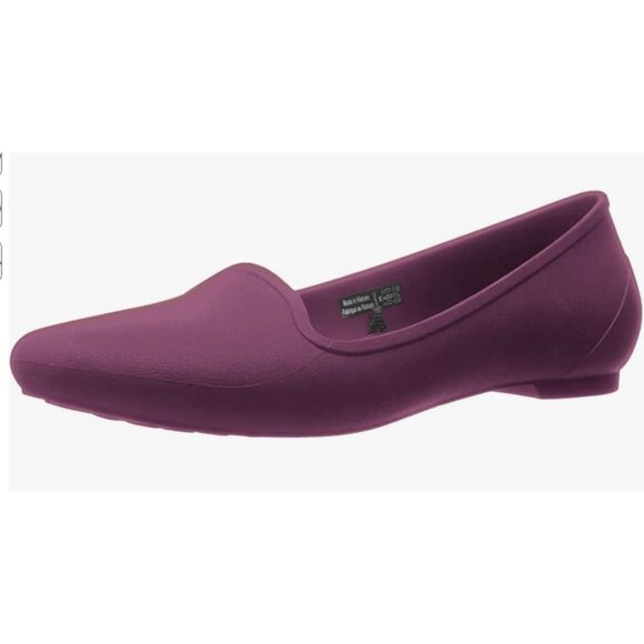 CROCS Shoes - CROCS Eve Ballet Flat in Plum Purple Comfort Travel Waterproof Fall - Size US 9